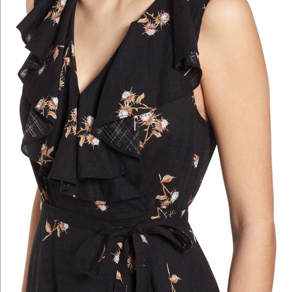 Ruffle wrap maxi dress